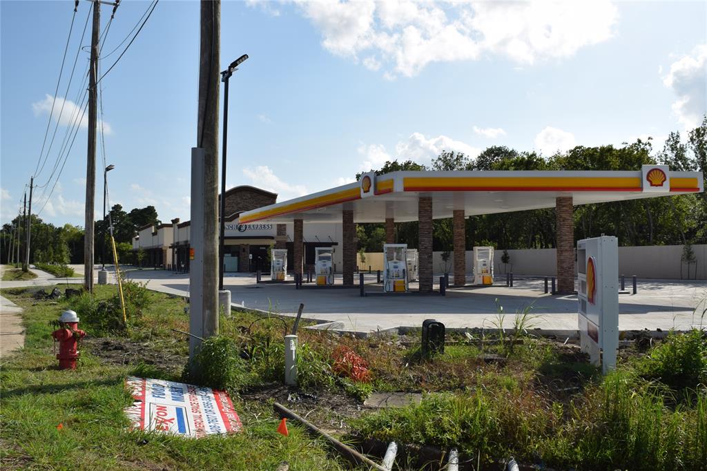 Service station & shopping center just North of property