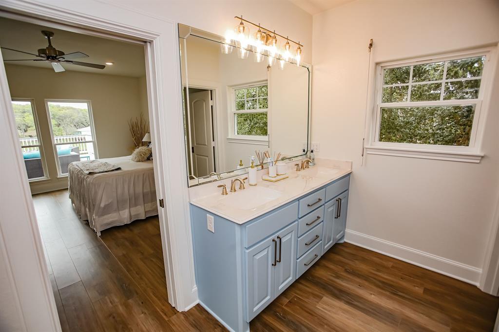 Master bath - double sinks and very spacious with a large closet adjoining