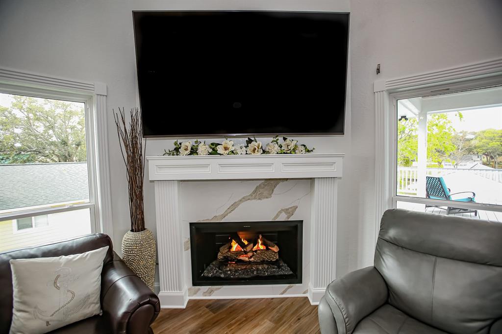Cozy up to the fireplace on those cold winter nights!