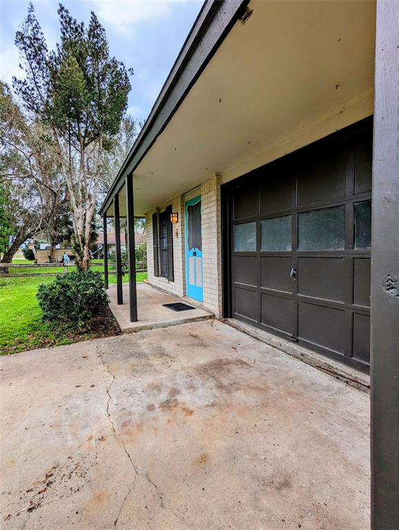 Front of garage area