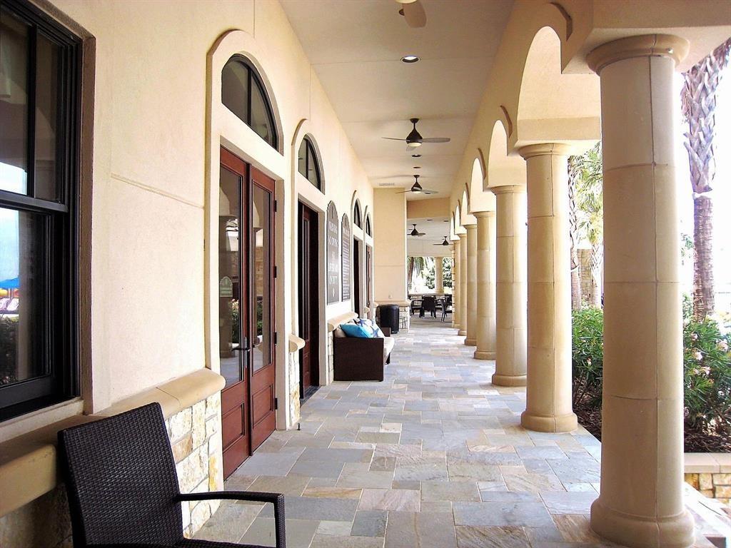 ELEGANT VIEW OF THE BACK PORCH AT THE CLUBHOUSE