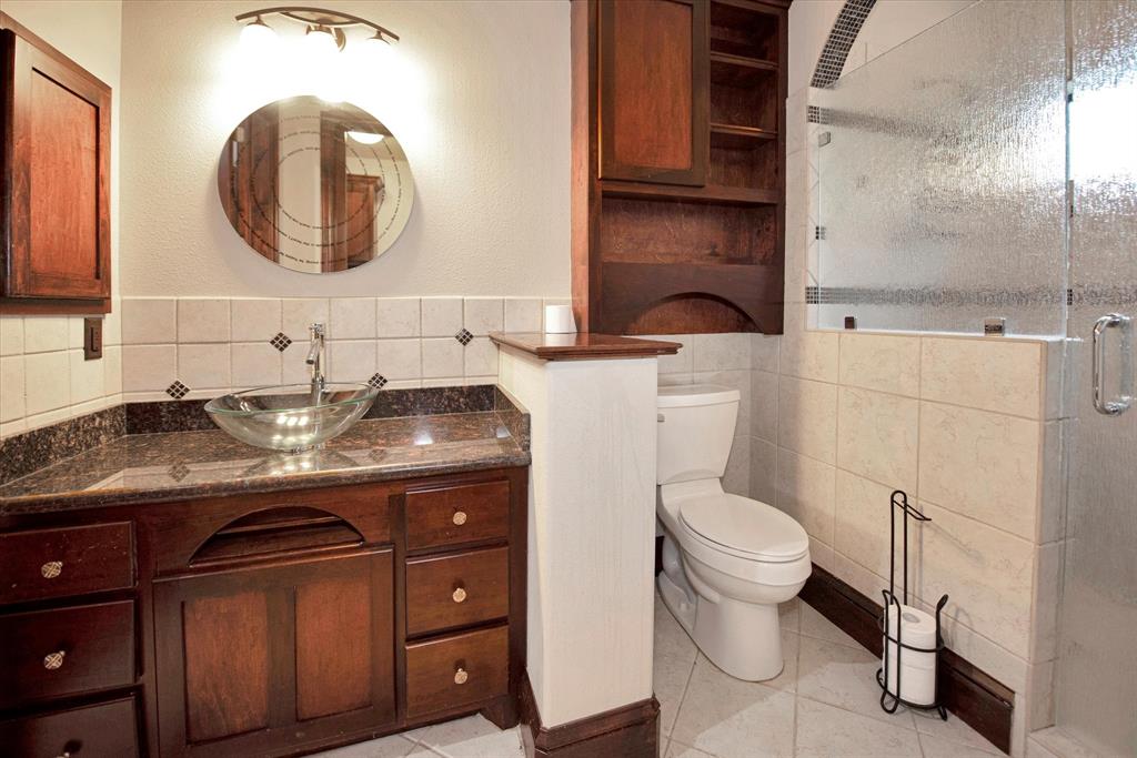 Private bathroom located in secondary bedroom upstairs.