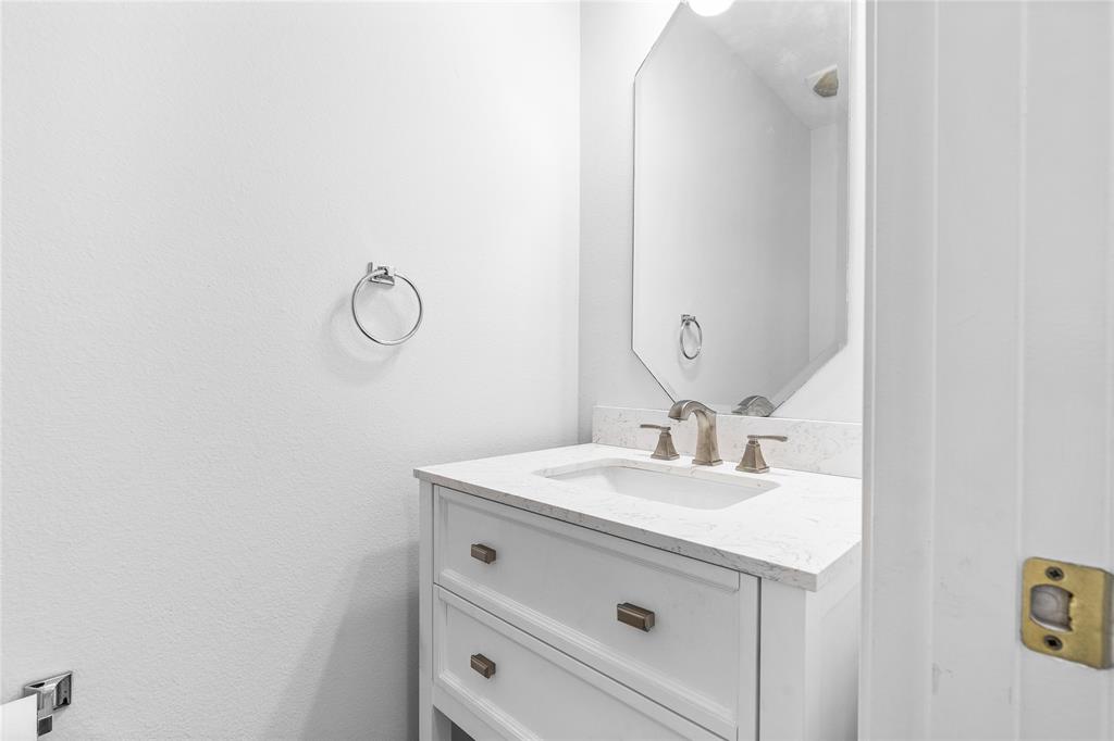 Half bath on the first floor