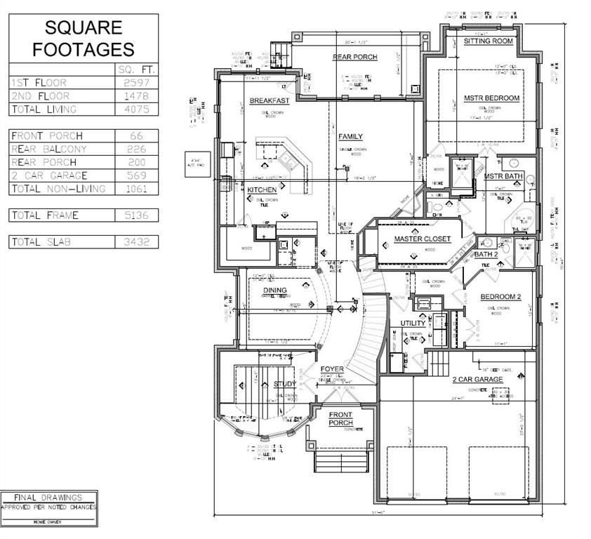 Plans Available - First Floor Drawing