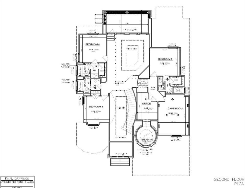 Plans Available - Second Floor Drawing