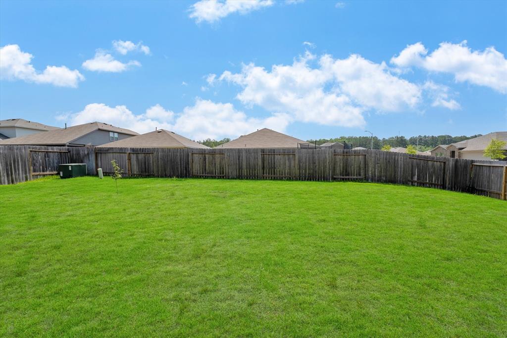 Spacious backyard.