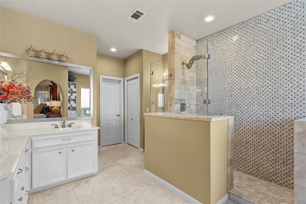 Huge walk-in shower.
