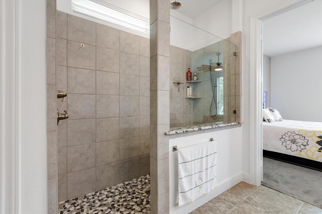 This Zero transition shower is perfect with rain heed and all.