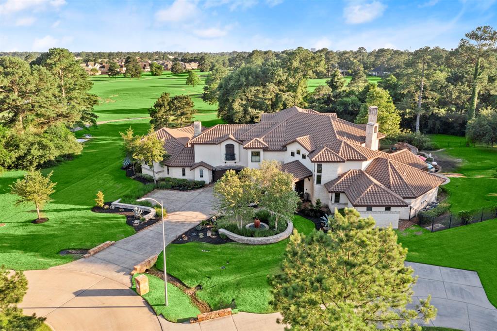 An elevated view of the property.