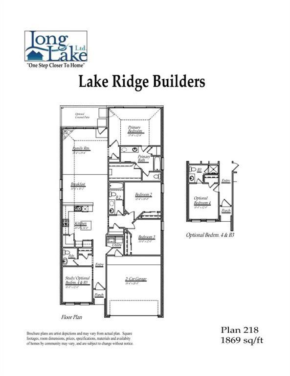 Plan 218 features 3 bedrooms, 2 full baths, 1 half bath, and over 1,800 square feet of living space.