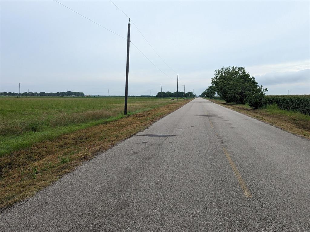 Schultz Road looking West with the 21.8 acres on the Left.