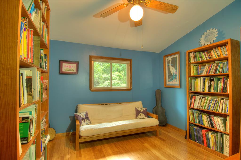 Home office or third bedroom features bamboo flooring, but does not have a closet.