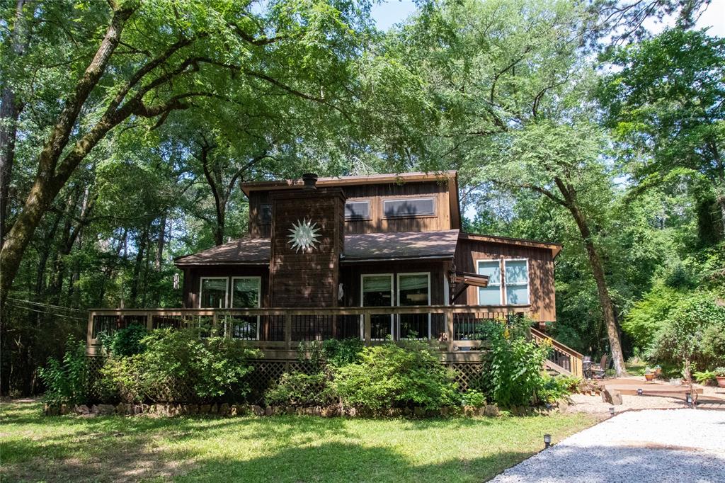 This secluded home sits on ~2.4 acres.