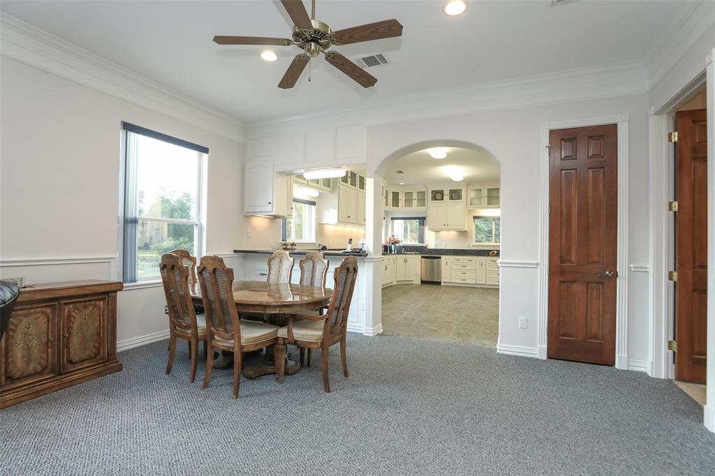 Dining area is situated off the kitchen. Breakfast bar for those meals on the go.