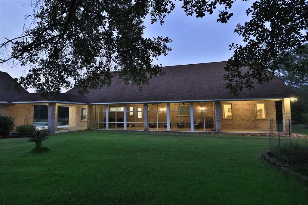 A sunset view of the back of the house!