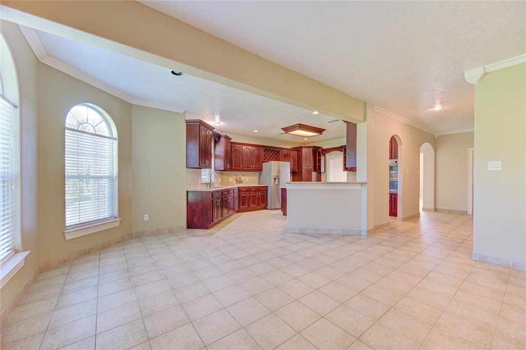 Breakfast nook and family room located just off kitchen area.