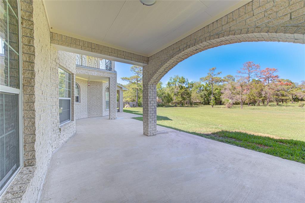 Covered patio area located just off of primary bedroom.