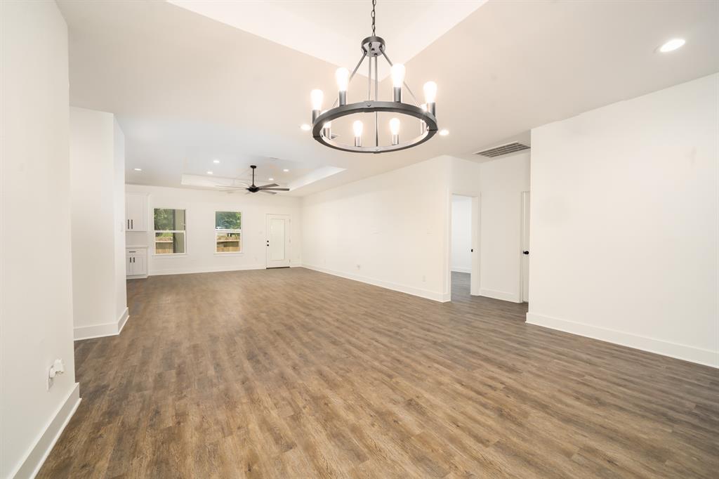 Dining room open to living room