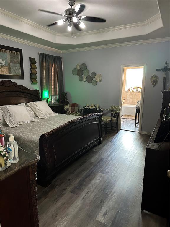 Master bedroom with cathedral ceilings