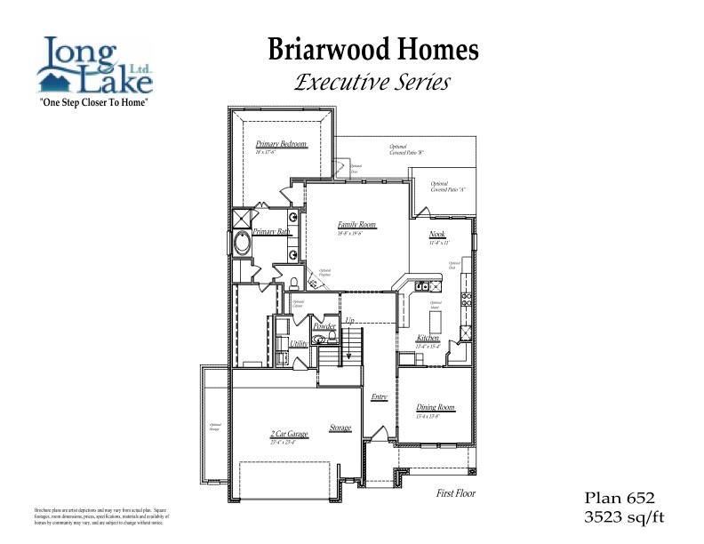 Plan 652 features 4 bedrooms, 3 full baths, 1 half bath and over 3,500 square feet of living space.