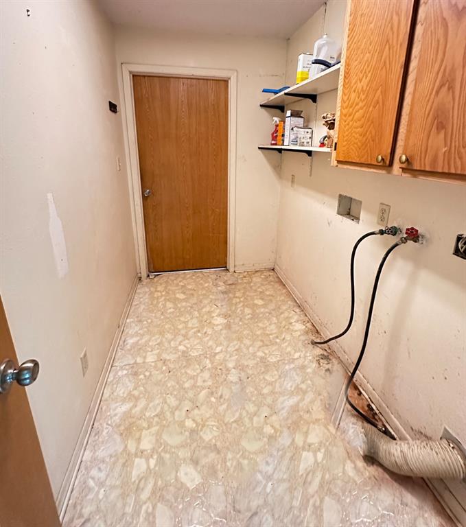 Utility room leads to garage