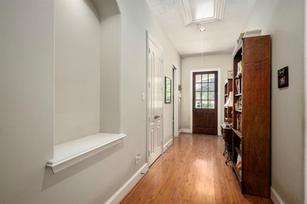 This is an ideal space for unloading backpacks or coming in from the backyard.