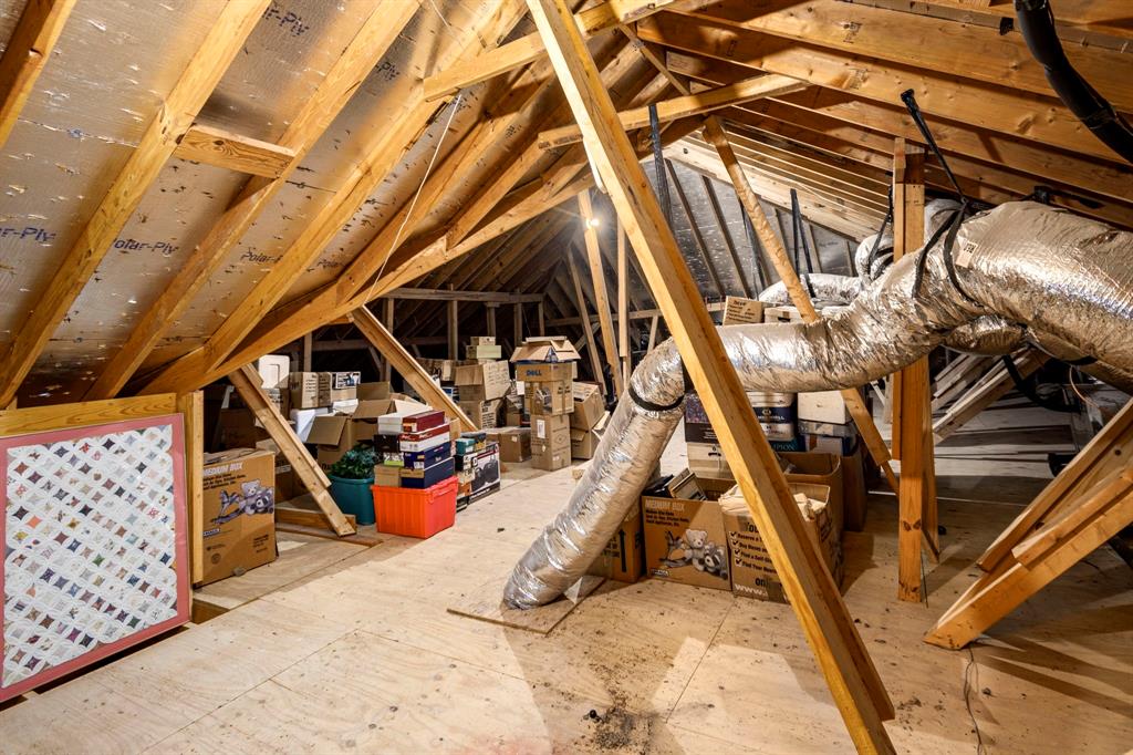 The cavernous walk up attic. Tons of room to store your valuables.