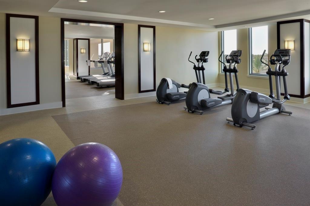 The 3500 square foot fitness center is furnished with top-of-the-line Lifetime equipment, ensuring a state-of-the-art exercise experience for all users.