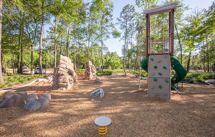 The Nature Play playground, which incorporates wood we have recycled from our trees, lets kids climb, swing, and play to their heart’s content.