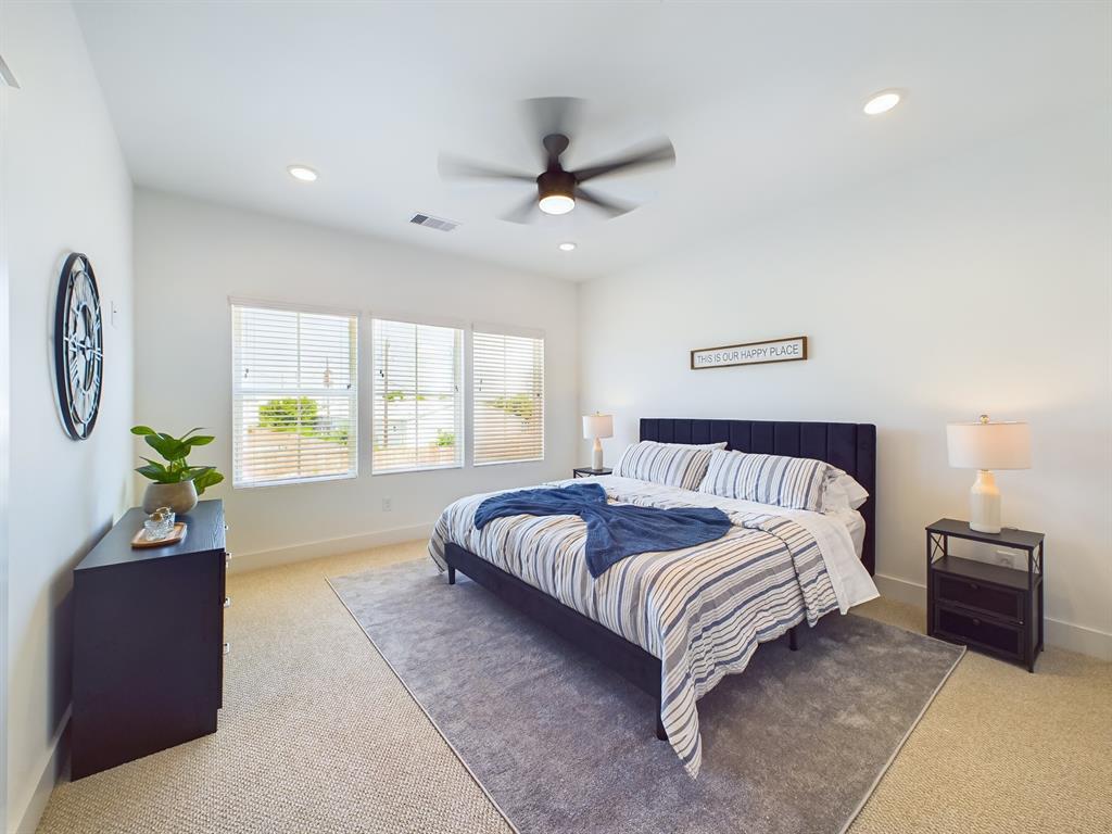 MOVE-IN READY! This spacious primary room is located on the second floor, big windows allow in lots of natural lighting. FINISHES & FLOOR PLANS WILL VARY! Ceiling fans are not included!