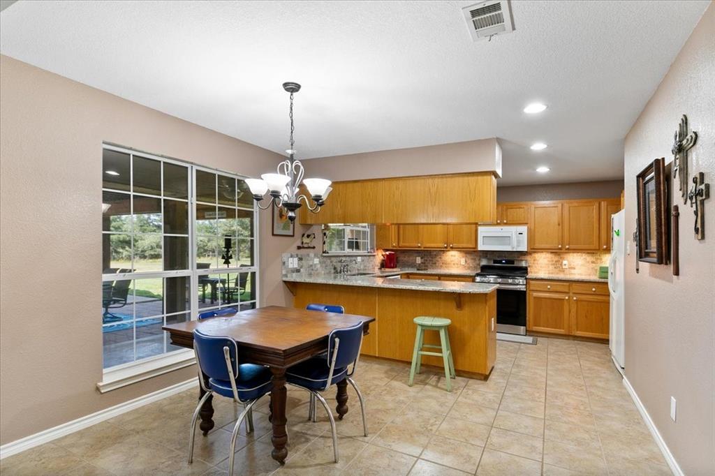 dining area open to kitchen