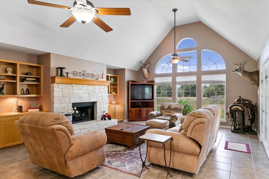 living area high ceilings