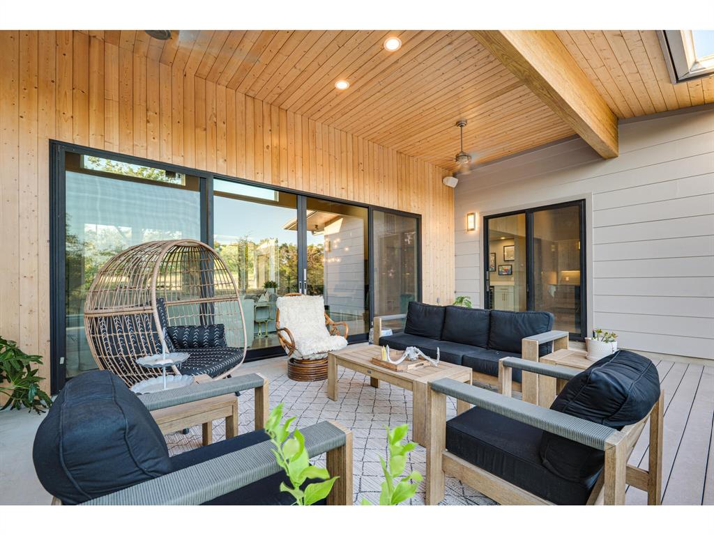 Covered patio for entertaining or opening doors for outdoor/indoor flow