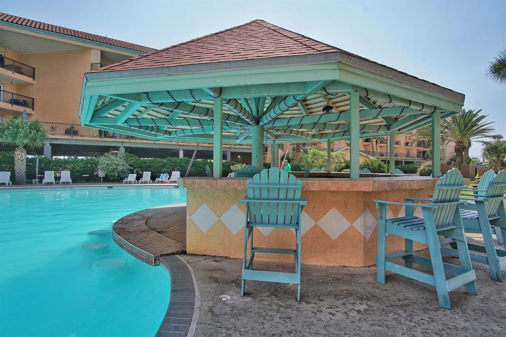 The main resort pool has lots of seating and several areas for entertaining.