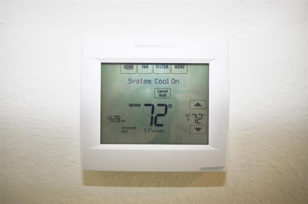 Honeywell programable thermostat is part of the energy savings program which is Standard at Cervelle Homes.