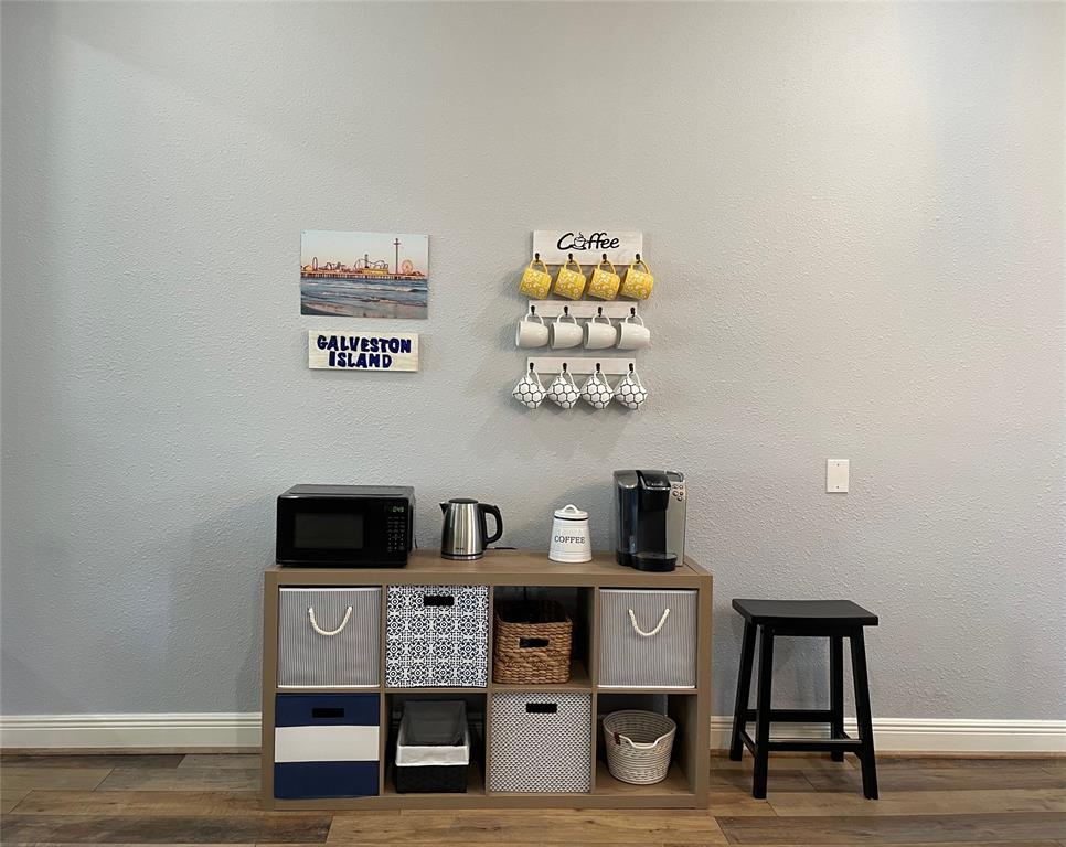 Coffee bar with accessories included