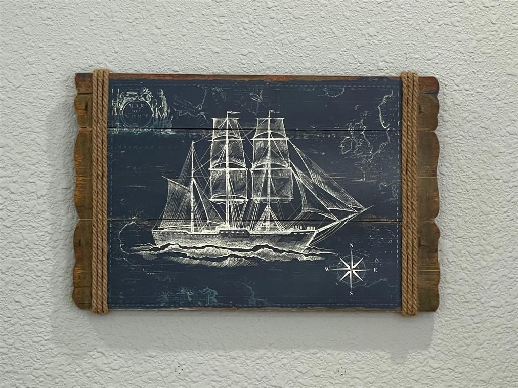 Nautical artwork included