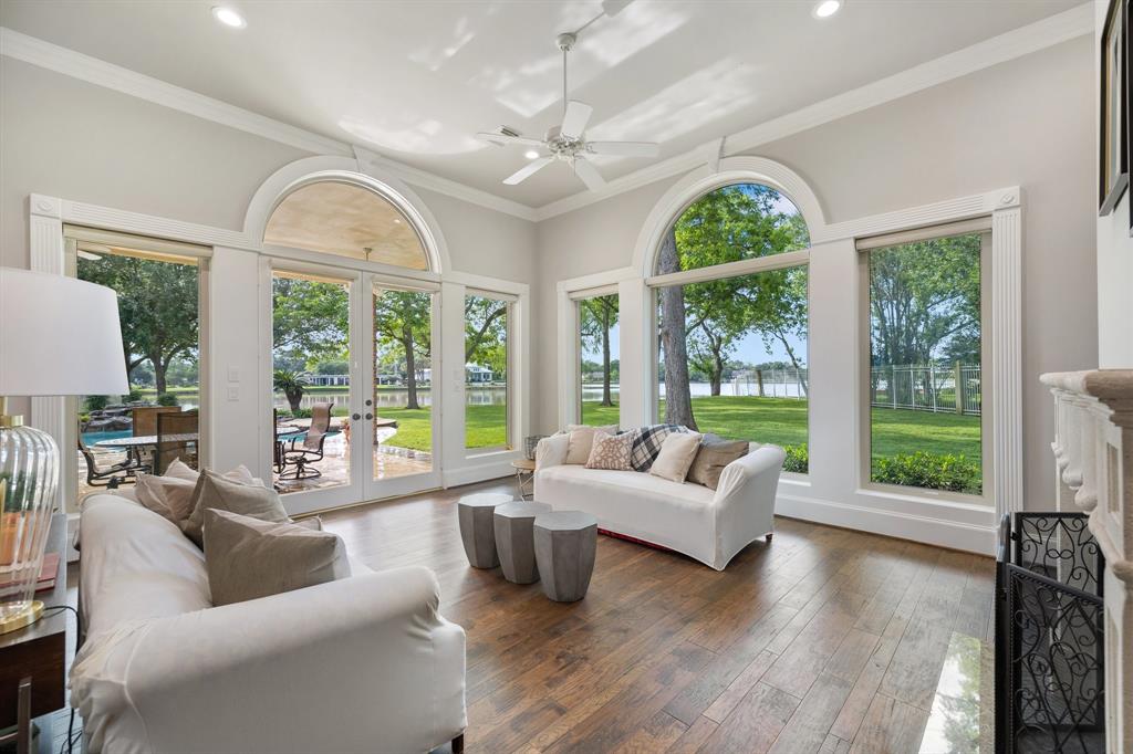 Natural light pours into the family room providing extraordinary views from all angles.  Breathtaking.