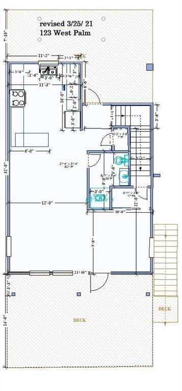 Builder provided floor plan of the first floor.
