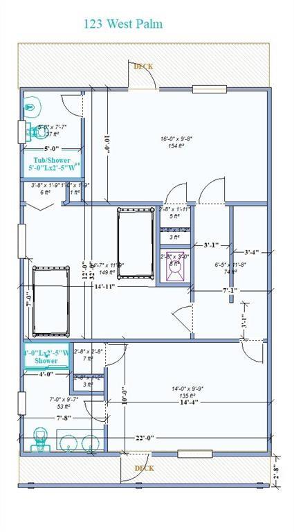Builder provided floor plan of the second floor.
