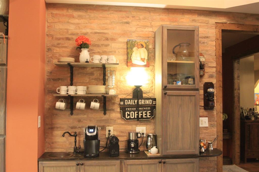 Coffee bar offers all you need to prepare your daily dose.