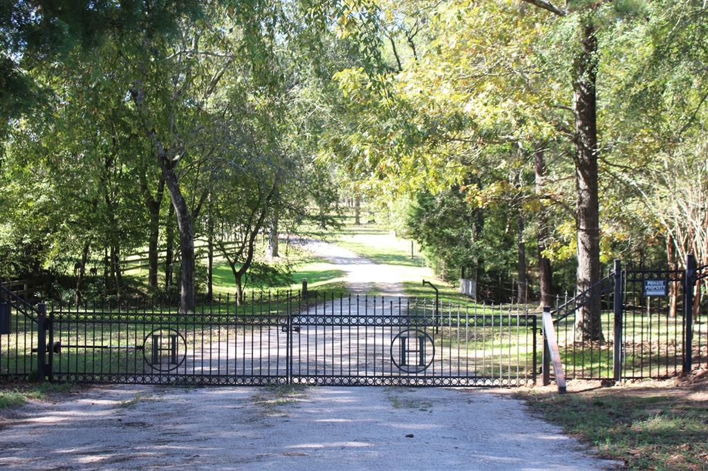 Gated entry off paved, county-maintained road.