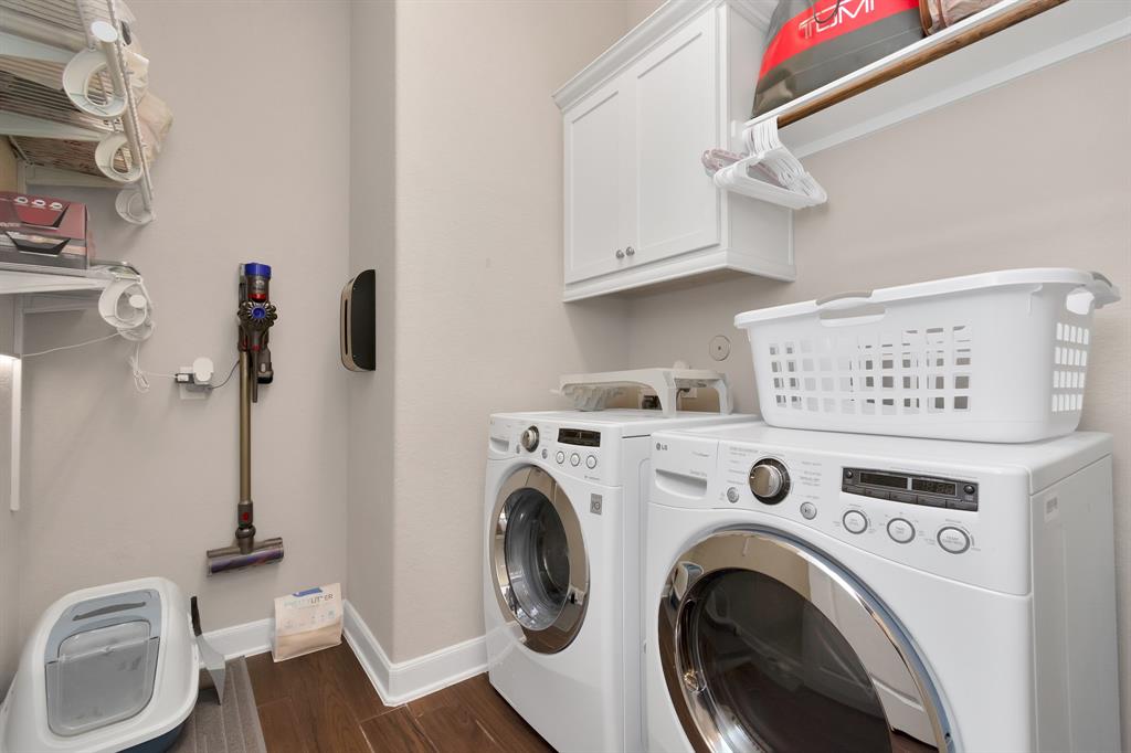 laundry room located on the first floor