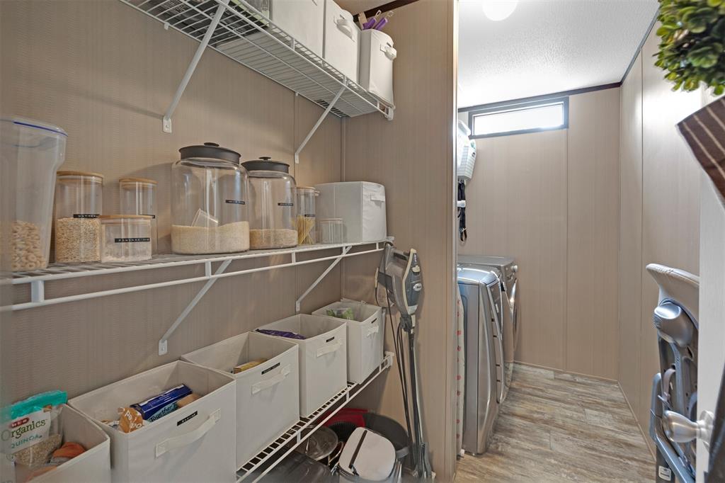 Pantry and laundry combo.