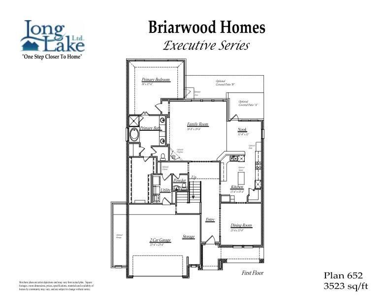 The 652 floor plan features 5 bedrooms, 3 full baths and over 3,500 square feet of living space.