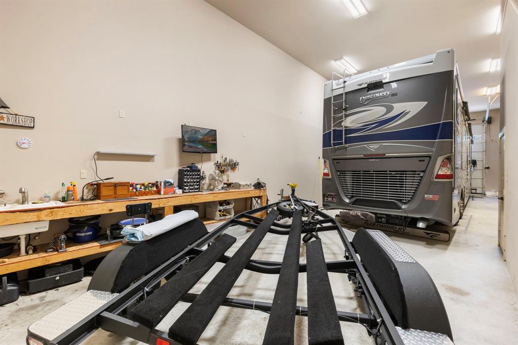 RV garage with dumping station