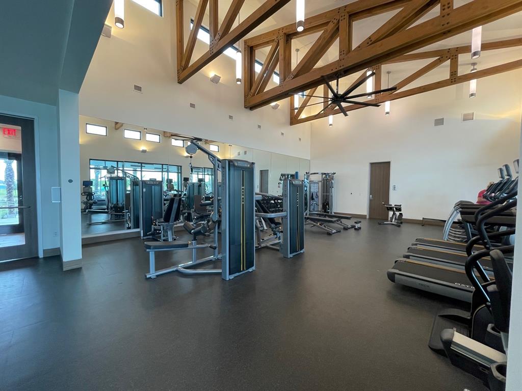This is the 2nd of two resident gyms in the community, this Lagoon gym has beautiful views and private homeowner access.