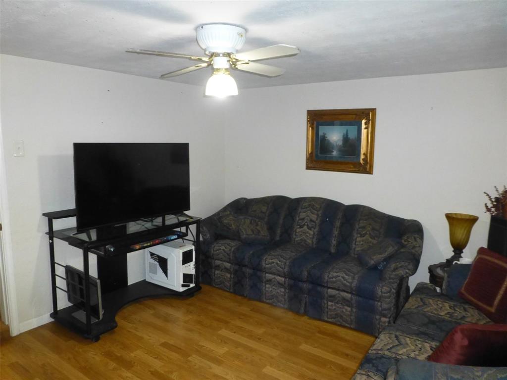 Living area in the rear 2 bedroom 1 bath apartment