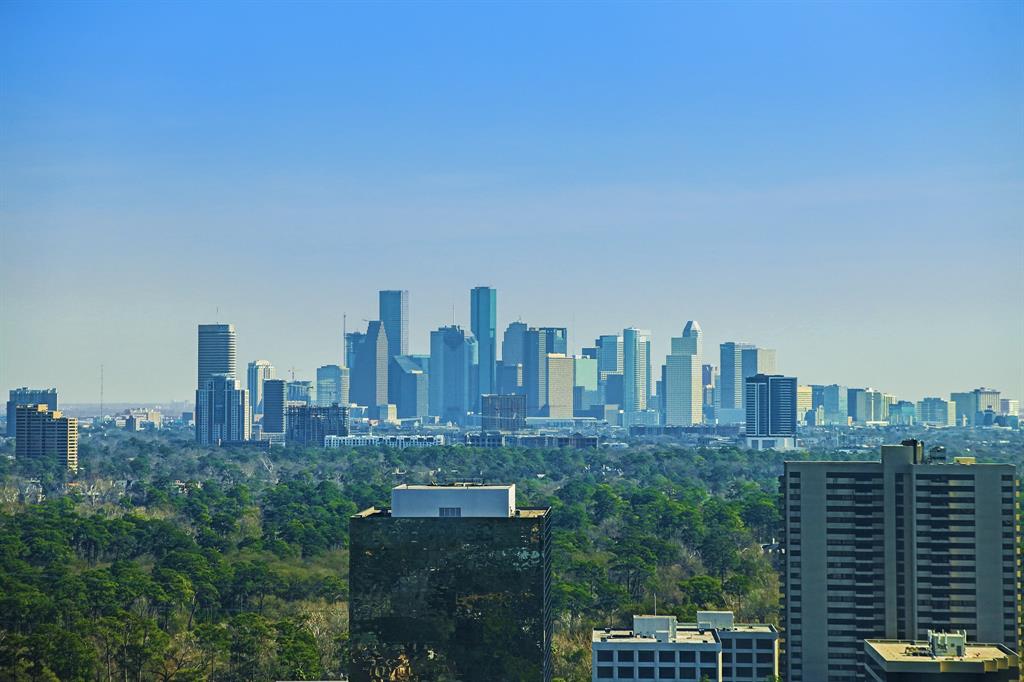 The Houston downtown skyline.