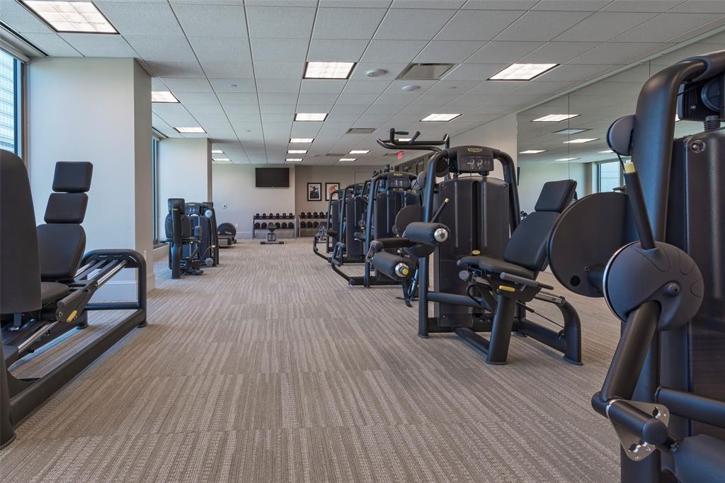 The spacious Belfiore fitness room.